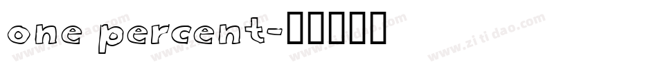 one percent字体转换